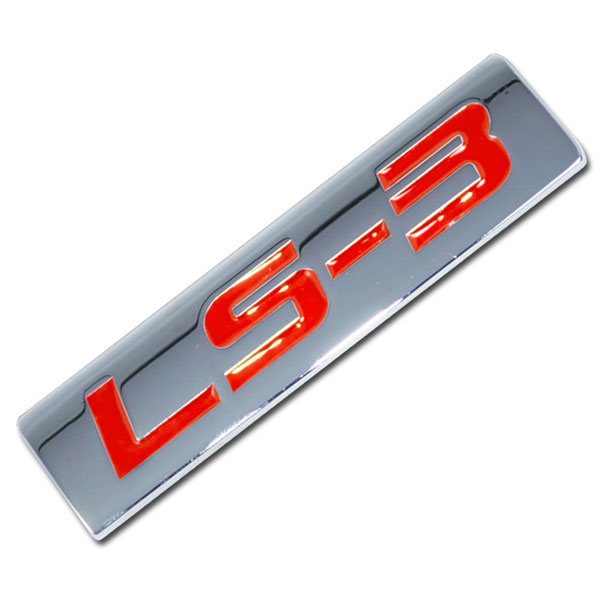 CHROME/BLACK METAL 3.2L ENGINE RACE MOTOR SWAP EMBLEM BADGE