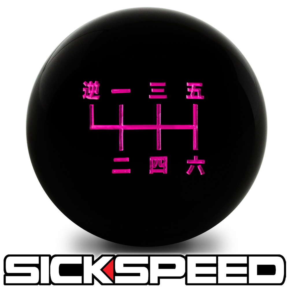 BLACK SHIFT KNOB PINK JAPANESE NUMBERS SPEED SHORT THROW SHIFTER