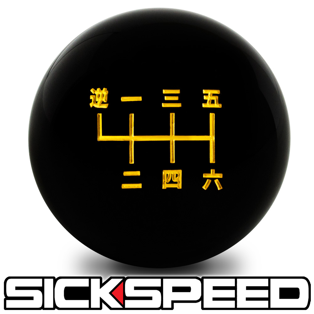 Automotive BLACK SHIFT KNOB TEAL JAPANESE NUMBERS SPEED SHORT THROW